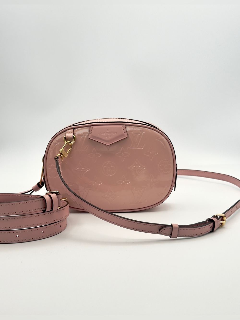 Louis Vuitton Pink Vernis Crossbody Belt Bag Rose Ballerine